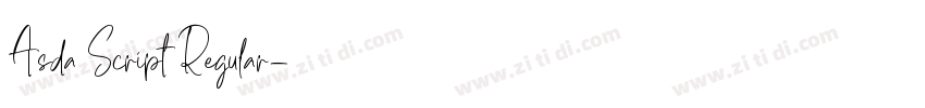 Asda Script Regular字体转换